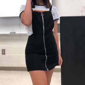 H&M black overall dress